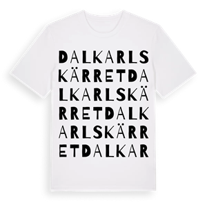 Dalkarlskärret ordlek t-shirt – ekologisk bomull t-shirt från Pinshirt