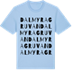 Blue Soul t-shirt med Dalmyragruvan ordlek t-shirt