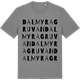 Mid Heather Gray t-shirt med Dalmyragruvan ordlek t-shirt