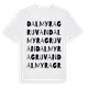White t-shirt med Dalmyragruvan ordlek t-shirt