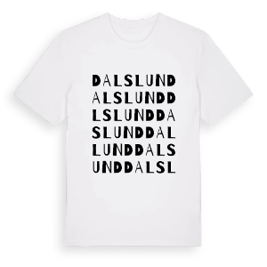 Dalslund ordlek t-shirt – ekologisk bomull t-shirt från PinShirt