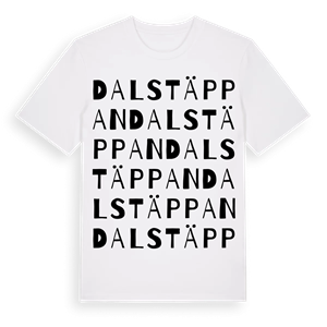 Dalstäppan ordlek t-shirt – ekologisk bomull t-shirt från Pinshirt