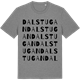 Mid Heather Gray t-shirt med Dalstugan ordlek t-shirt