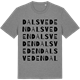 Mid Heather Gray t-shirt med Dalsveden ordlek t-shirt