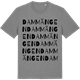 Mid Heather Gray t-shirt med Dammängen ordlek t-shirt