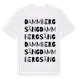 White t-shirt med Dammbergsäng ordlek t-shirt
