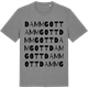 Mid Heather Gray t-shirt med Dammgott ordlek t-shirt