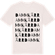 Vintage White t-shirt med Dammkärr ordlek t-shirt
