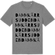 Mid Heather Gray t-shirt med Dammkärrsudden ordlek t-shirt