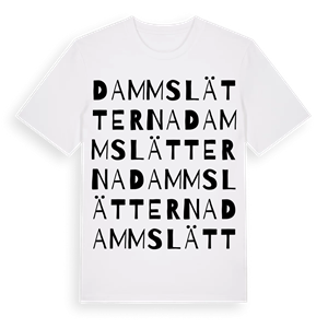 Dammslätterna ordlek t-shirt – ekologisk bomull t-shirt från Pinshirt