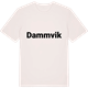 Vintage White t-shirt med Dammvik fetstil t-shirt