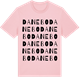 Pink Cotton t-shirt med Danebo ordlek t-shirt
