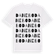 White t-shirt med Danebo ordlek t-shirt
