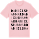 Pink Cotton t-shirt med Danielshammar ordlek t-shirt