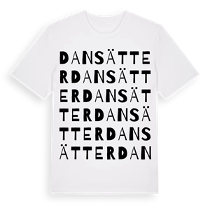 Dansätter ordlek t-shirt – ekologisk bomull t-shirt från Pinshirt