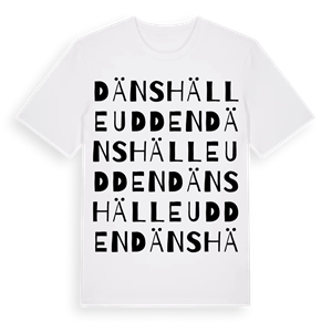 Dänshälleudden ordlek t-shirt – ekologisk bomull t-shirt från Pinshirt