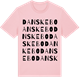 Pink Cotton t-shirt med Danskebo ordlek t-shirt