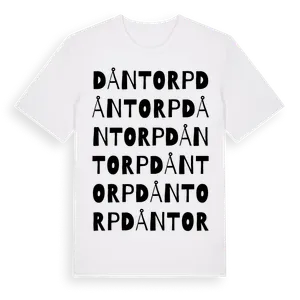 Dåntorp ordlek t-shirt – ekologisk bomull t-shirt från Pinshirt
