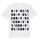 White t-shirt med Davidsäng ordlek t-shirt