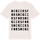 Vintage White t-shirt med De Geersfors ordlek t-shirt