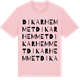 Pink Cotton t-shirt med Dikarhemmet ordlek t-shirt
