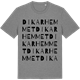 Mid Heather Gray t-shirt med Dikarhemmet ordlek t-shirt