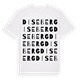 White t-shirt med Diseberg ordlek t-shirt