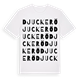 White t-shirt med Djuckerö ordlek t-shirt