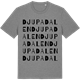 Mid Heather Gray t-shirt med Djupa dalen ordlek t-shirt