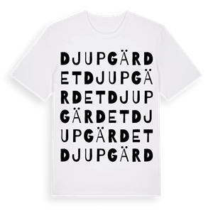 Djupgärdet ordlek t-shirt – ekologisk bomull t-shirt från Pinshirt