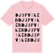 Pink Cotton t-shirt med Djupviken ordlek t-shirt