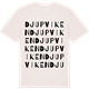 Vintage White t-shirt med Djupviken ordlek t-shirt