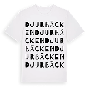 Djurbäcken ordlek t-shirt – ekologisk bomull t-shirt från Pinshirt