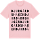 Pink Cotton t-shirt med Djurgårdshagen ordlek t-shirt