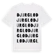 White t-shirt med Djurglo ordlek t-shirt