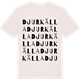 Vintage White t-shirt med Djurkälla ordlek t-shirt