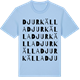 Blue Soul t-shirt med Djurkälla ordlek t-shirt