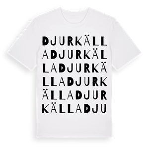 Djurkälla ordlek t-shirt – ekologisk bomull t-shirt från Pinshirt