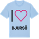 Blue Soul t-shirt med Jag älskar Djursö t-shirt stort tryck