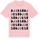 Pink Cotton t-shirt med Djursö ordlek t-shirt