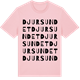 Pink Cotton t-shirt med Djursundet ordlek t-shirt