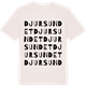 Vintage White t-shirt med Djursundet ordlek t-shirt