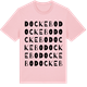 Pink Cotton t-shirt med Dockebo ordlek t-shirt
