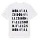 White t-shirt med Döda Fallen ordlek t-shirt