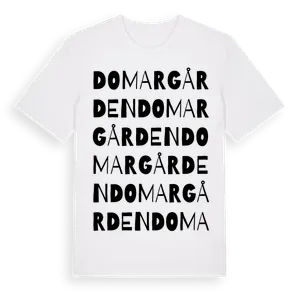 Domargården ordlek t-shirt – ekologisk bomull t-shirt från Pinshirt