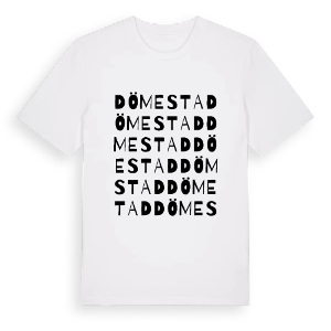 Dömestad ordlek t-shirt – ekologisk bomull t-shirt från Pinshirt