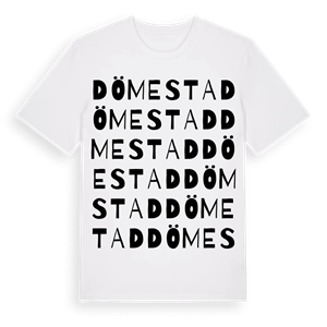 Dömestad ordlek t-shirt – ekologisk bomull t-shirt från Pinshirt
