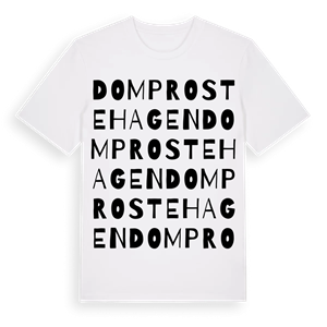 Domprostehagen ordlek t-shirt – ekologisk bomull t-shirt från Pinshirt