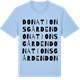 Blue Soul t-shirt med Donationsgården ordlek t-shirt