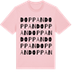 Pink Cotton t-shirt med Doppan ordlek t-shirt